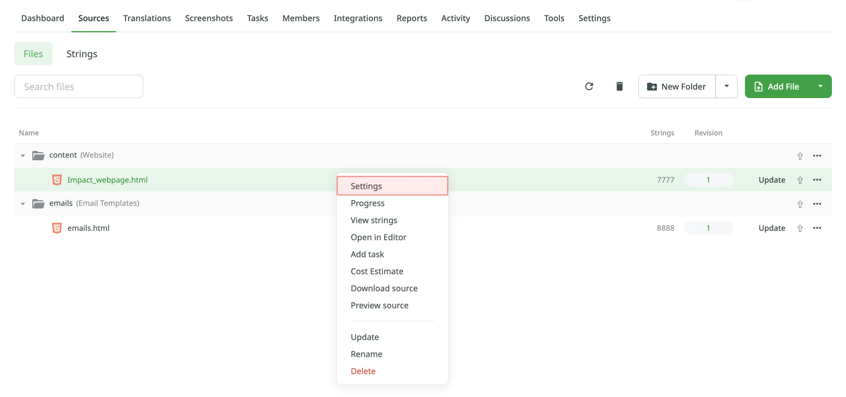 File Context Menu